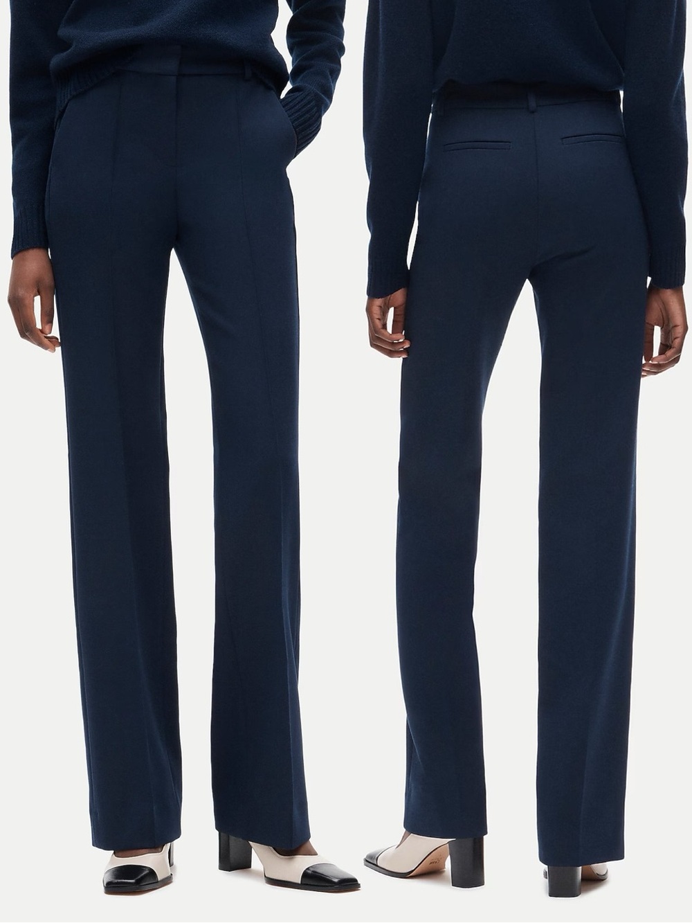 NWT J. Crew Natalia Pants Four Season Stretch Navy